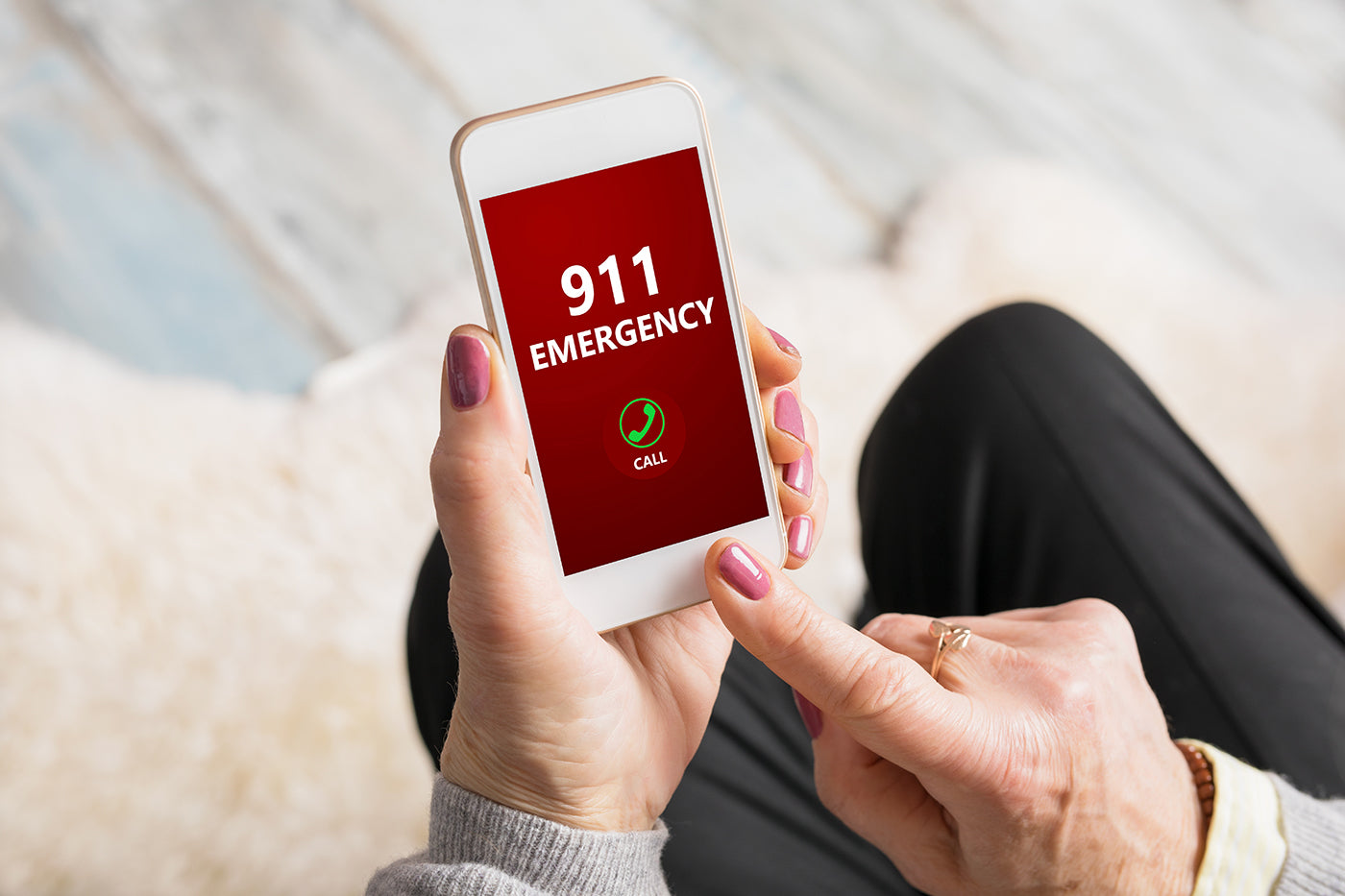 Senior calling 911