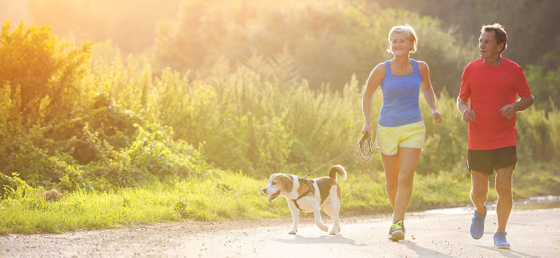 Couple running
