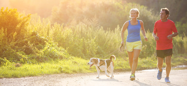 Couple running